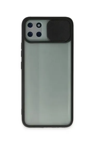 Newface Realme C11 Kılıf Palm Buzlu Kamera Sürgülü Silikon - Siyah resmi
