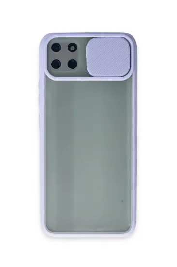 Newface Realme C11 Kılıf Palm Buzlu Kamera Sürgülü Silikon - Lila resmi