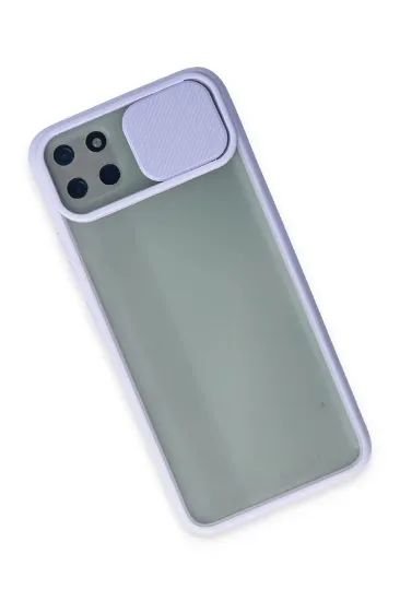Newface Realme C11 Kılıf Palm Buzlu Kamera Sürgülü Silikon - Lila resmi