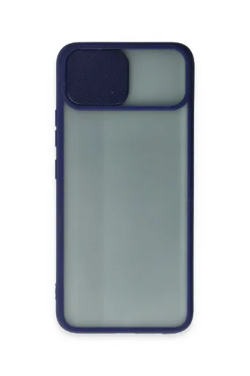 Newface Realme C11 Kılıf Palm Buzlu Kamera Sürgülü Silikon - Lacivert resmi