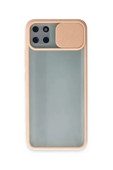 Newface Realme C11 Kılıf Palm Buzlu Kamera Sürgülü Silikon - Pembe resmi