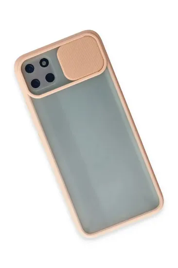 Newface Realme C11 Kılıf Palm Buzlu Kamera Sürgülü Silikon - Pembe resmi