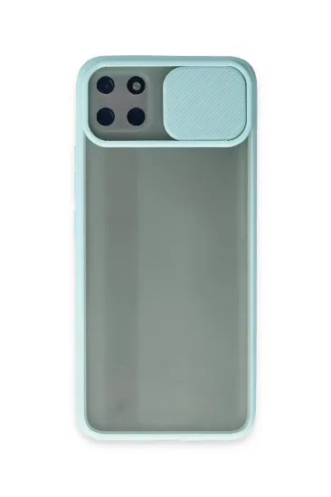Newface Realme C11 Kılıf Palm Buzlu Kamera Sürgülü Silikon - Turkuaz resmi