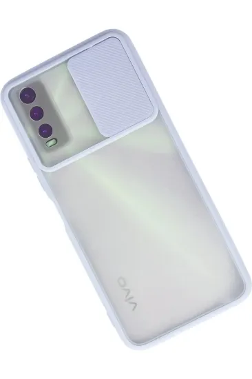 Newface Vivo Y11S Kılıf Palm Buzlu Kamera Sürgülü Silikon - Lila resmi