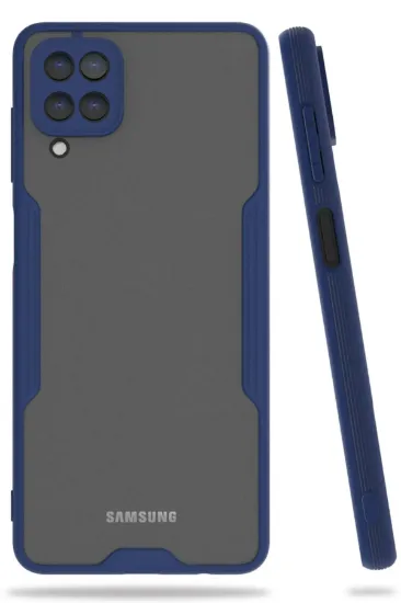 Newface Samsung Galaxy A22 Kılıf Platin Silikon - Lacivert resmi