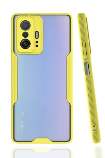 Newface Xiaomi Mi 11T Pro Kılıf Platin Silikon - Sarı resmi