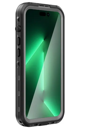 Newface iPhone 14 Pro Kılıf Red Pepper Magneticsafe Su Geçirmez Kılıf - Siyah-Gri resmi