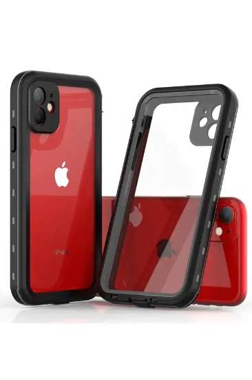 Newface iPhone 11 Kılıf Red Pepper Su Geçirmez Kılıf - Siyah-Gri resmi