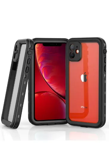 Newface iPhone 11 Kılıf Red Pepper Su Geçirmez Kılıf - Siyah-Gri resmi