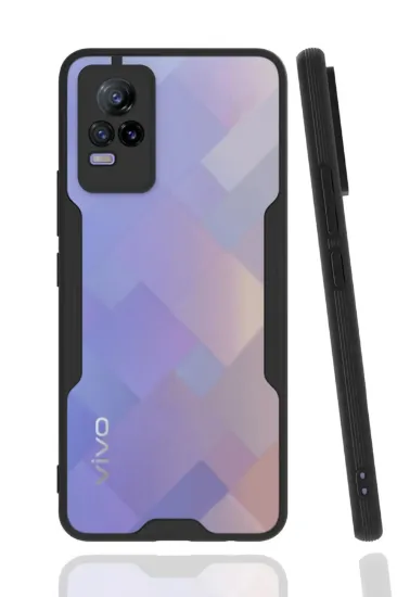 Newface Vivo V21e Kılıf Platin Silikon - Siyah resmi
