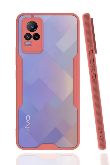 Newface Vivo V21e Kılıf Platin Silikon - Pembe resmi