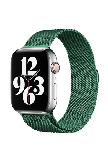 Newface Apple Watch 38mm Metal Mıknatıslı Kordon - Haki Yeşil resmi