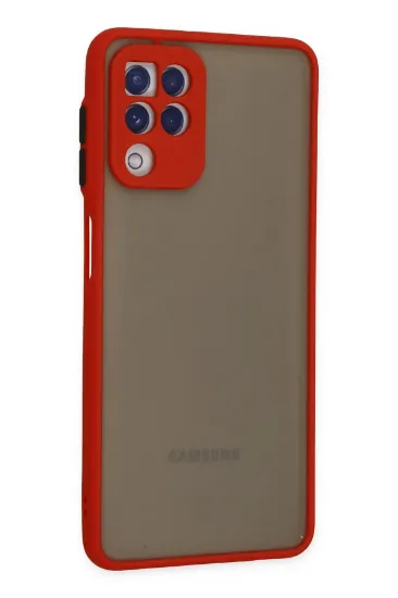 Newface Samsung Galaxy A22 Kılıf Montreal Silikon Kapak - Kırmızı resmi