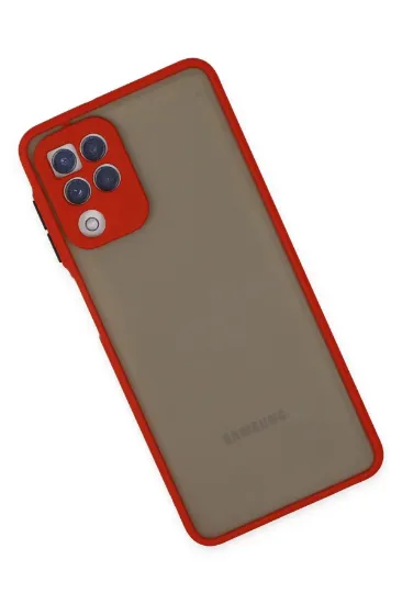 Newface Samsung Galaxy A22 Kılıf Montreal Silikon Kapak - Kırmızı resmi