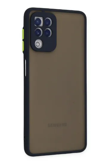 Newface Samsung Galaxy A22 Kılıf Montreal Silikon Kapak - Lacivert resmi