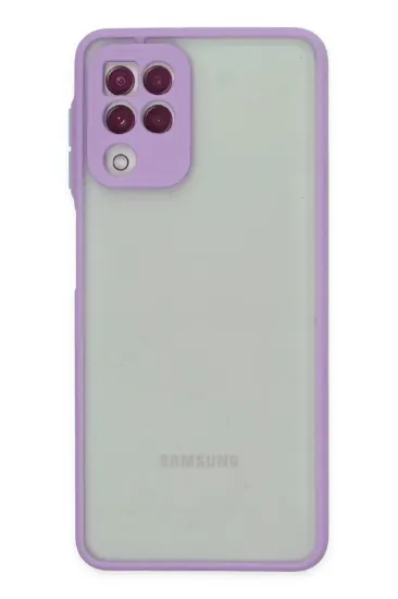Newface Samsung Galaxy A22 Kılıf Montreal Silikon Kapak - Mor resmi