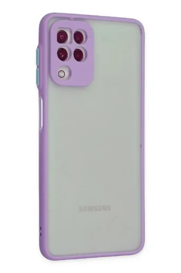 Newface Samsung Galaxy A22 Kılıf Montreal Silikon Kapak - Mor resmi