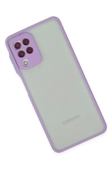 Newface Samsung Galaxy A22 Kılıf Montreal Silikon Kapak - Mor resmi