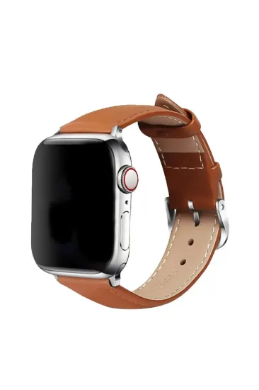Newface Apple Watch 42mm NL26 Deri Kordon - Taba resmi