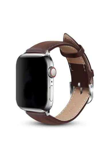 Newface Apple Watch 42mm NL26 Deri Kordon - Kahverengi resmi
