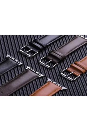 Newface Apple Watch 42mm NL26 Deri Kordon - Kahverengi resmi