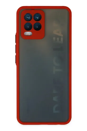 Newface Realme 8 Kılıf Montreal Silikon Kapak - Kırmızı resmi