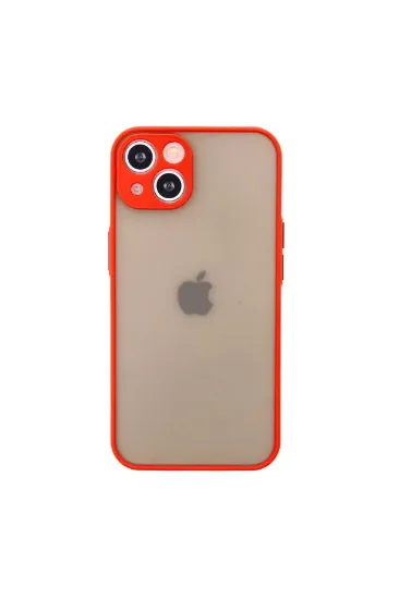Newface iPhone 13 Mini Kılıf Montreal Silikon Kapak - Kırmızı resmi