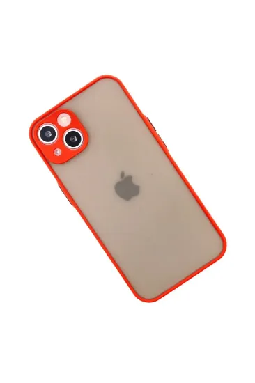 Newface iPhone 13 Mini Kılıf Montreal Silikon Kapak - Kırmızı resmi