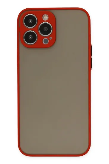 Newface iPhone 13 Pro Kılıf Montreal Silikon Kapak - Kırmızı resmi