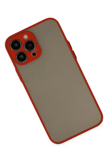 Newface iPhone 13 Pro Kılıf Montreal Silikon Kapak - Kırmızı resmi