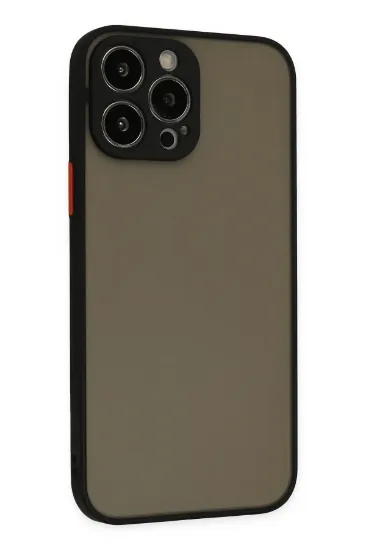 Newface iPhone 13 Pro Max Kılıf Montreal Silikon Kapak - Siyah resmi