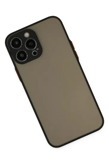 Newface iPhone 13 Pro Max Kılıf Montreal Silikon Kapak - Siyah resmi