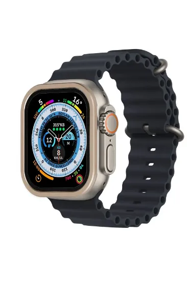 Newface Apple Watch Ultra 49mm Alüminyum Kasa Cam Ekran Koruyucu - Gold resmi