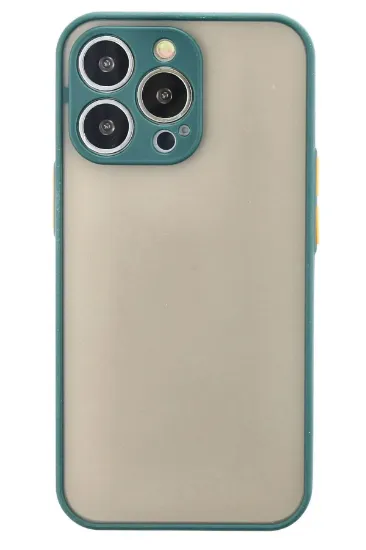 Newface iPhone 13 Pro Max Kılıf Montreal Silikon Kapak - Yeşil resmi