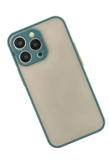 Newface iPhone 13 Pro Max Kılıf Montreal Silikon Kapak - Yeşil resmi