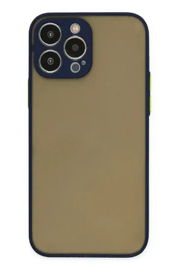 Newface iPhone 13 Pro Max Kılıf Montreal Silikon Kapak - Lacivert resmi