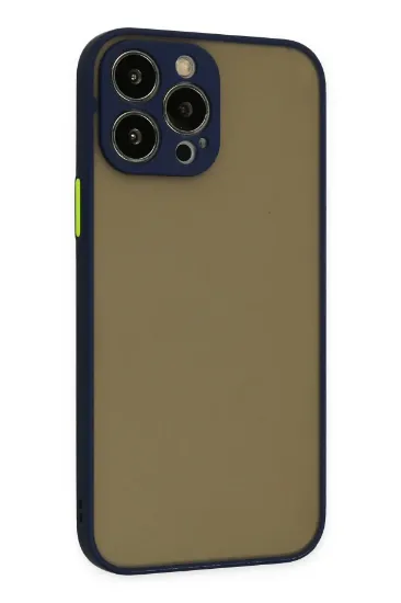 Newface iPhone 13 Pro Max Kılıf Montreal Silikon Kapak - Lacivert resmi