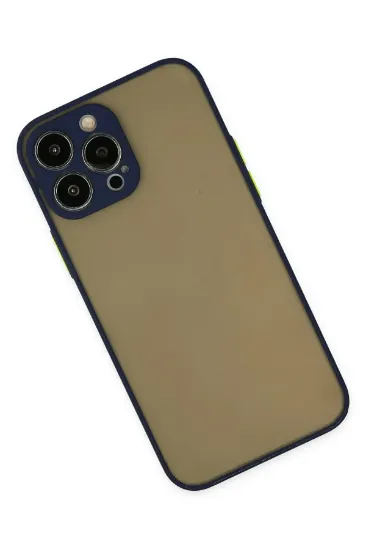 Newface iPhone 13 Pro Max Kılıf Montreal Silikon Kapak - Lacivert resmi