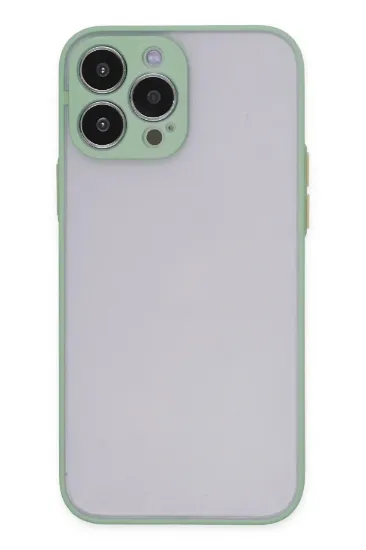Newface iPhone 13 Pro Max Kılıf Montreal Silikon Kapak - Turkuaz resmi