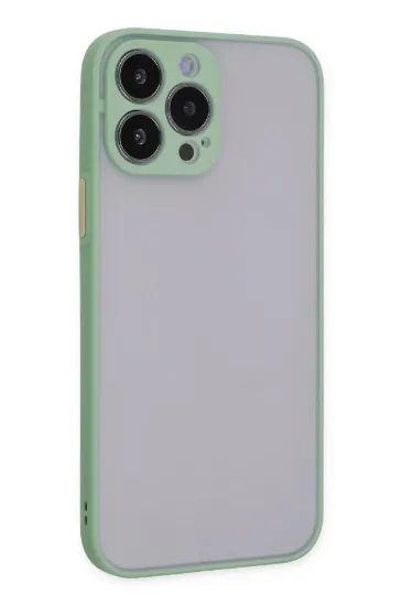 Newface iPhone 13 Pro Max Kılıf Montreal Silikon Kapak - Turkuaz resmi
