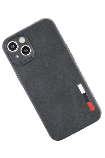 Newface iPhone 13 Mini Kılıf Loop Deri Silikon - Siyah resmi