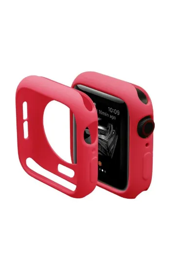 Newface Apple Watch 44mm Silikon Alt Kasa - Kırmızı resmi