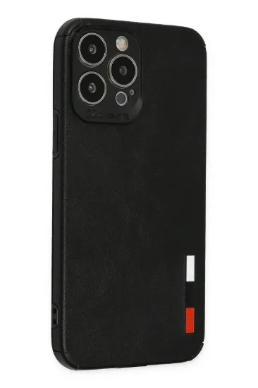 Newface iPhone 13 Pro Kılıf Loop Deri Silikon - Siyah resmi