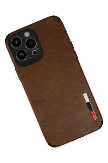 Newface iPhone 13 Pro Kılıf Loop Deri Silikon - Kahverengi resmi