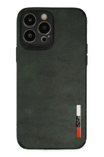 Newface iPhone 13 Pro Max Kılıf Loop Deri Silikon - Yeşil resmi