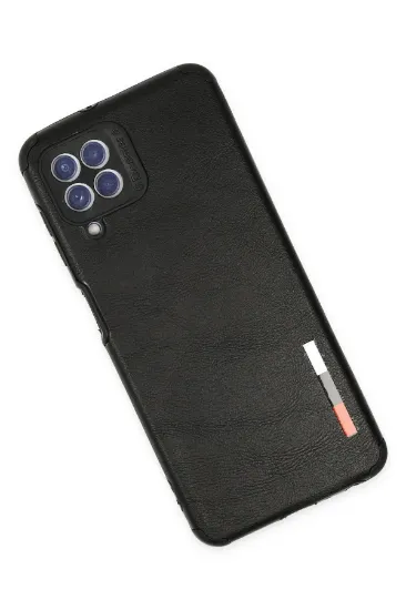 Newface Samsung Galaxy A22 Kılıf Loop Deri Silikon - Siyah resmi