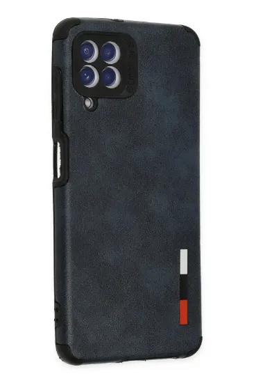 Newface Samsung Galaxy A22 Kılıf Loop Deri Silikon - Lacivert resmi