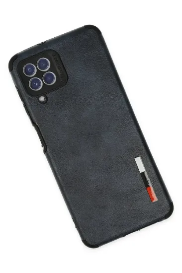 Newface Samsung Galaxy A22 Kılıf Loop Deri Silikon - Lacivert resmi