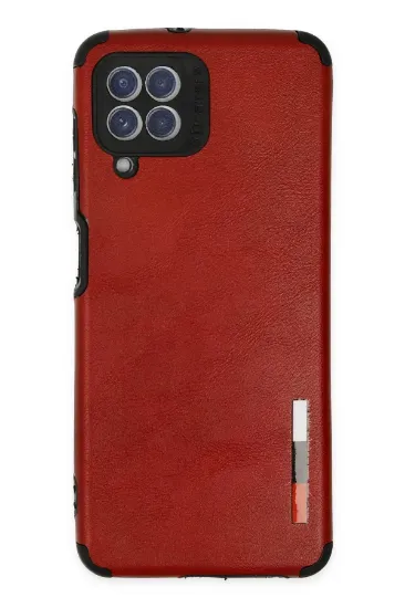 Newface Samsung Galaxy A22 Kılıf Loop Deri Silikon - Kırmızı resmi