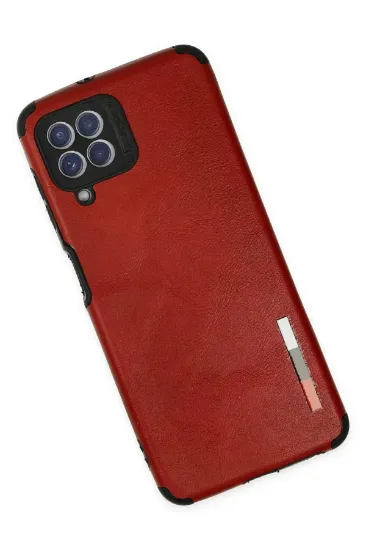 Newface Samsung Galaxy A22 Kılıf Loop Deri Silikon - Kırmızı resmi